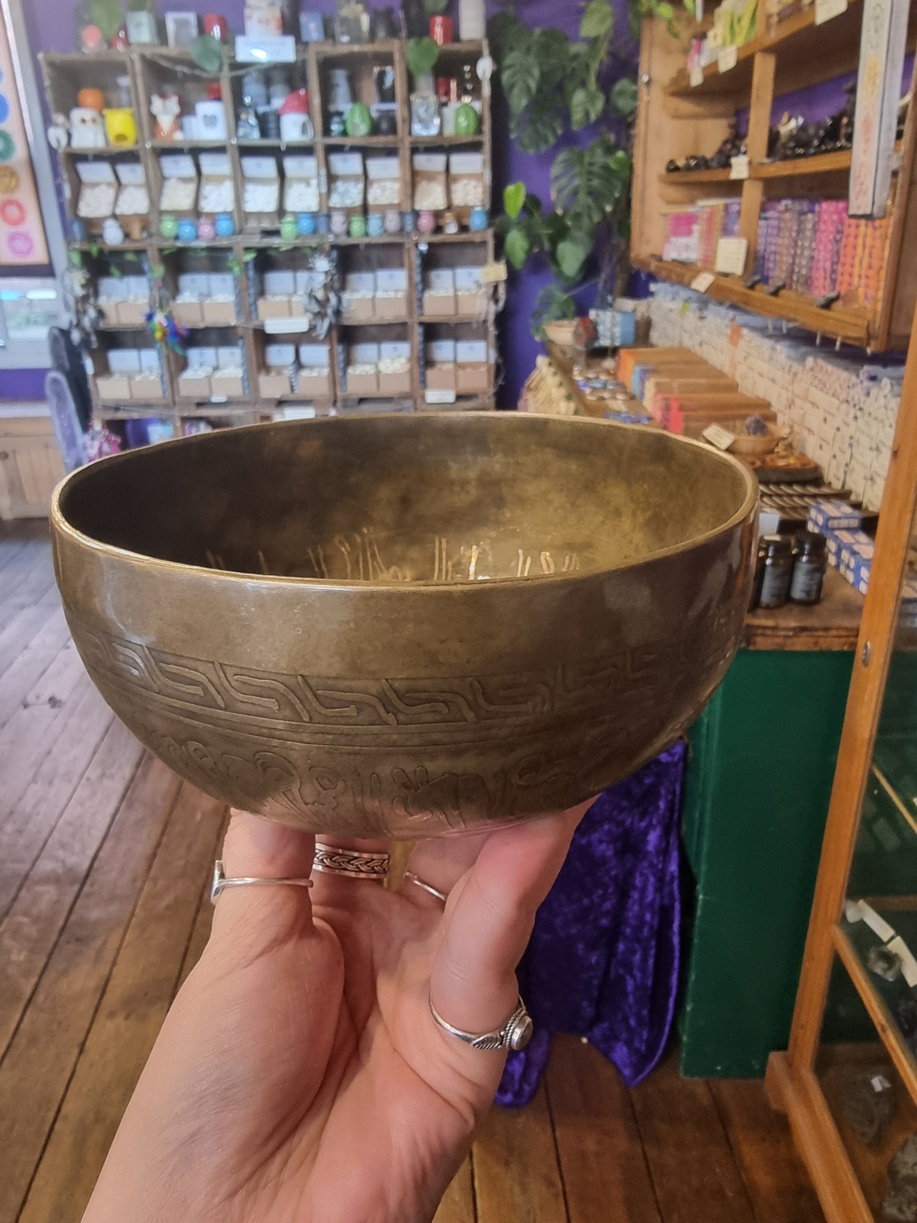Engraved Tree Of Life Singing Bowl (14.5cm)