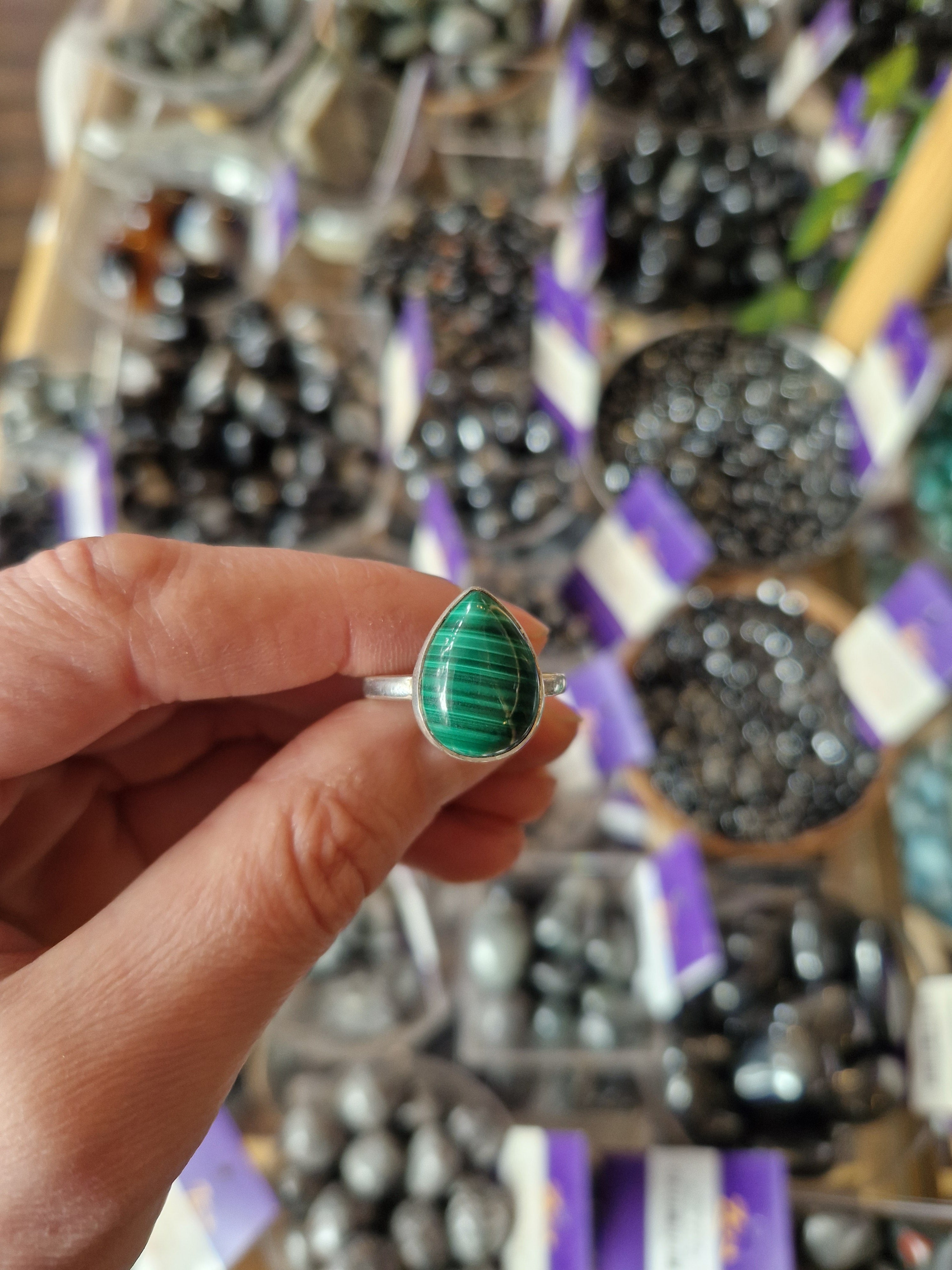 Malachite Silver Ring