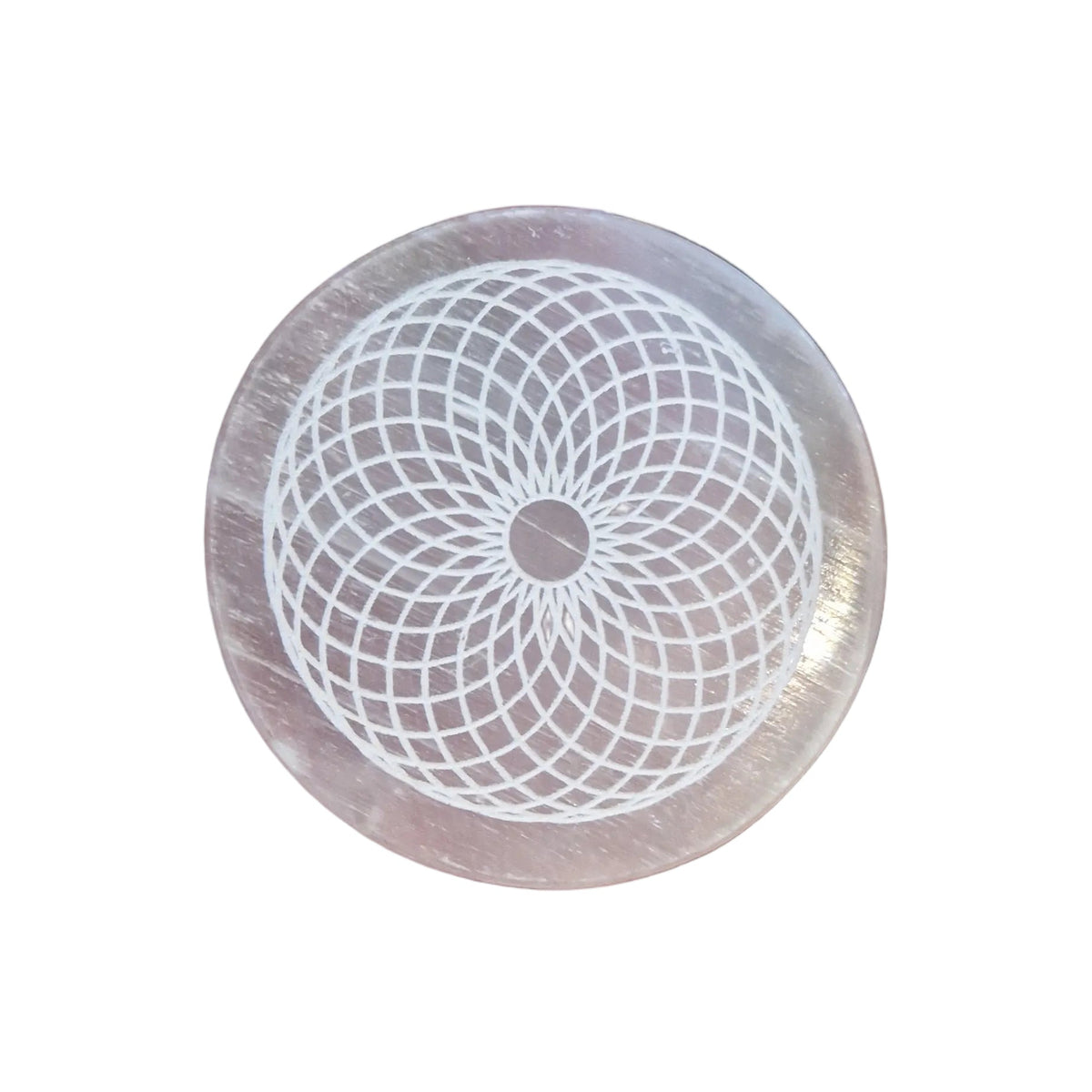 Selenite Plate - Spiral