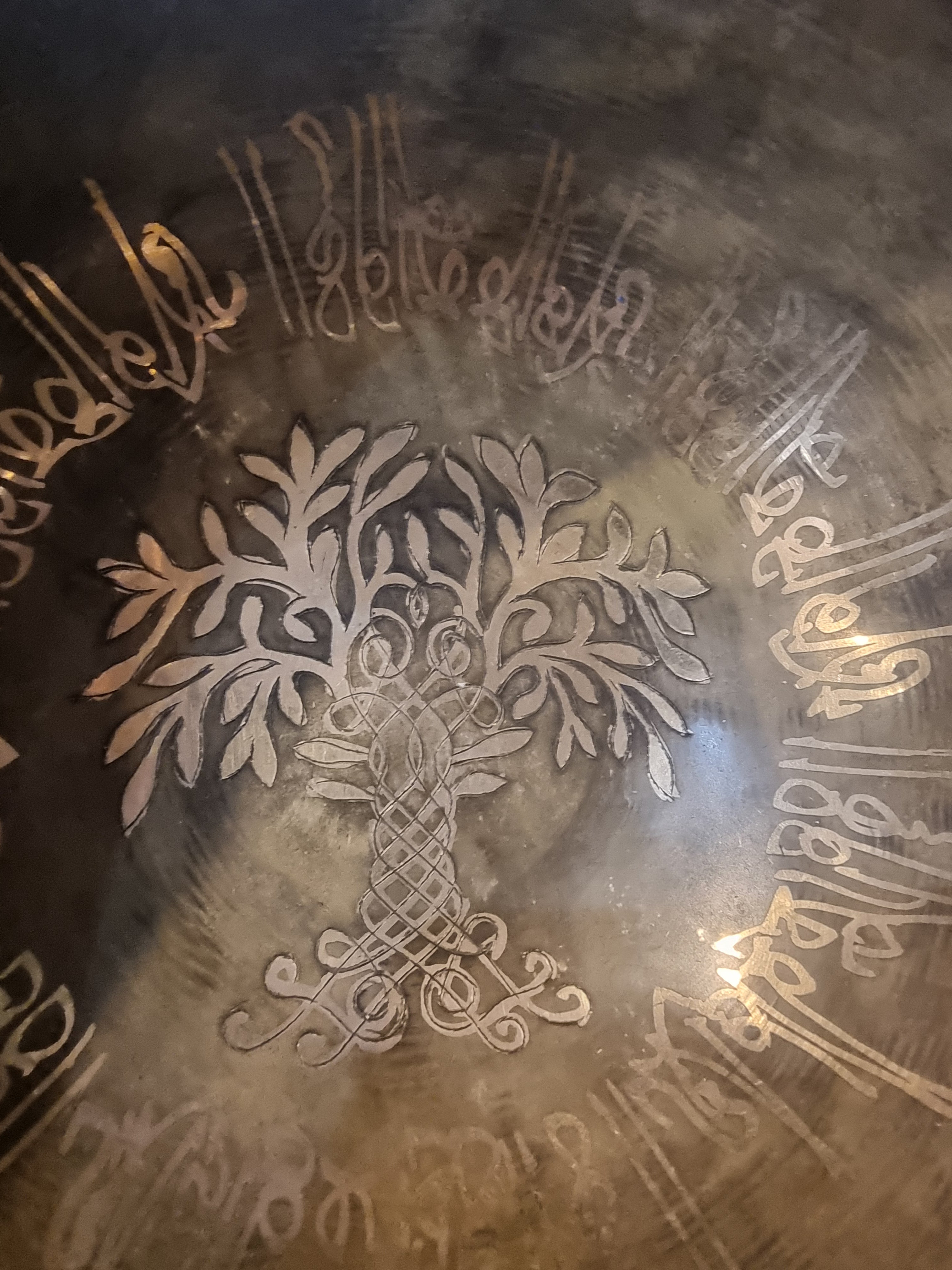 Engraved Tree Of Life Singing Bowl (14.5cm)