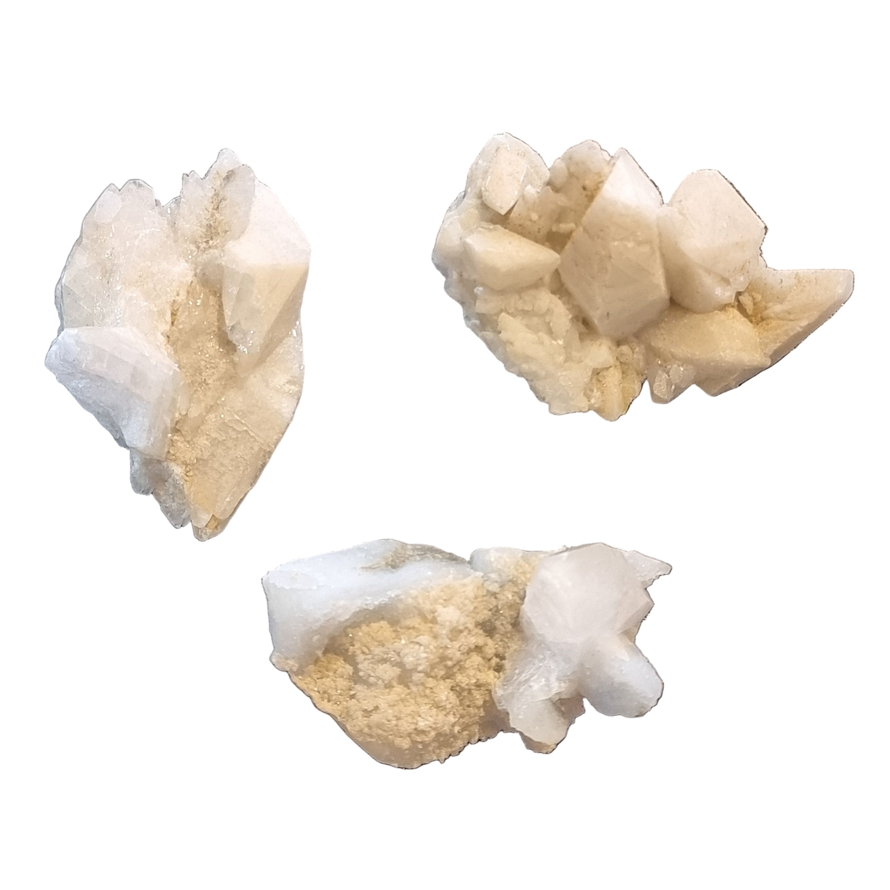 White Calcite Clusters