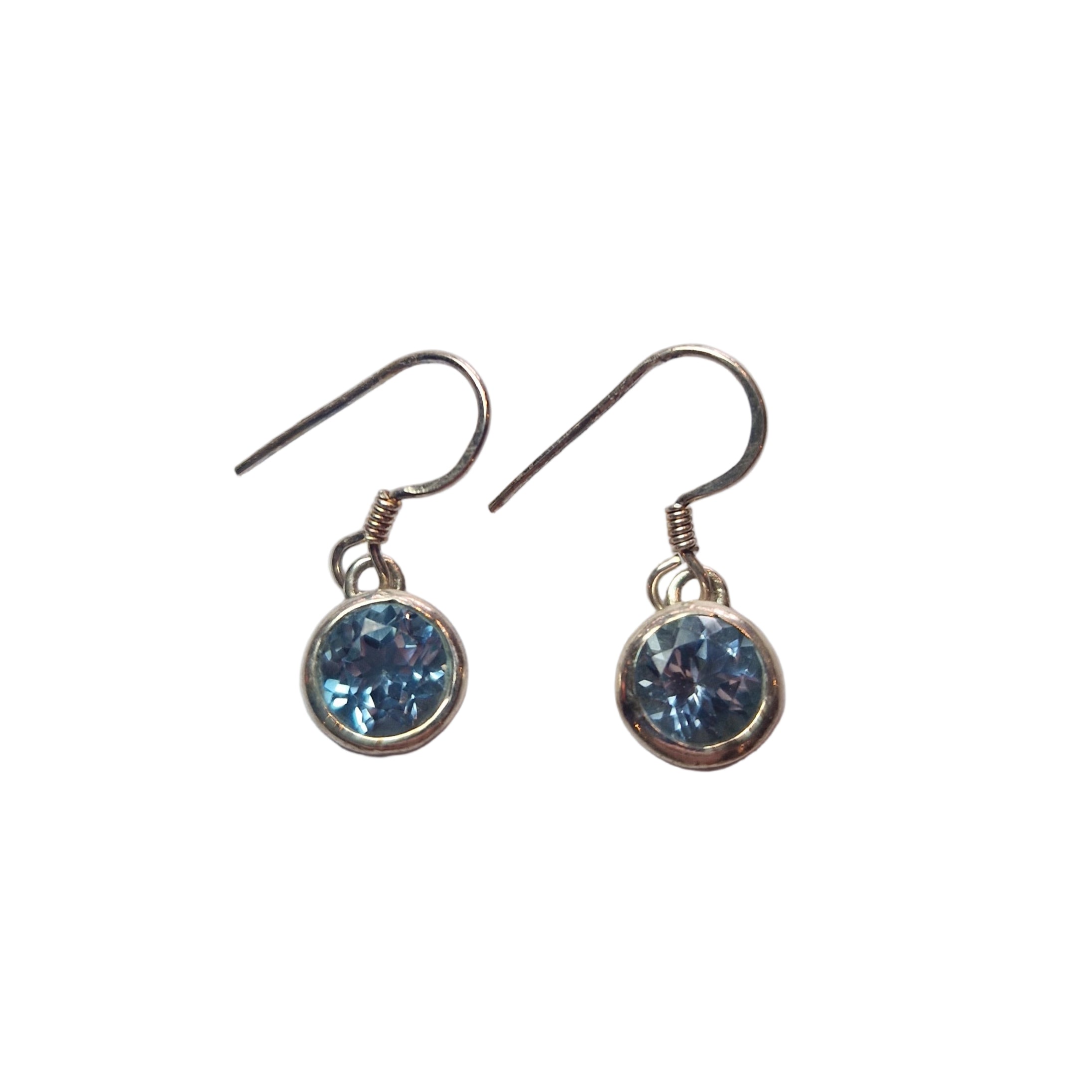 Blue Topaz Silver Earrings
