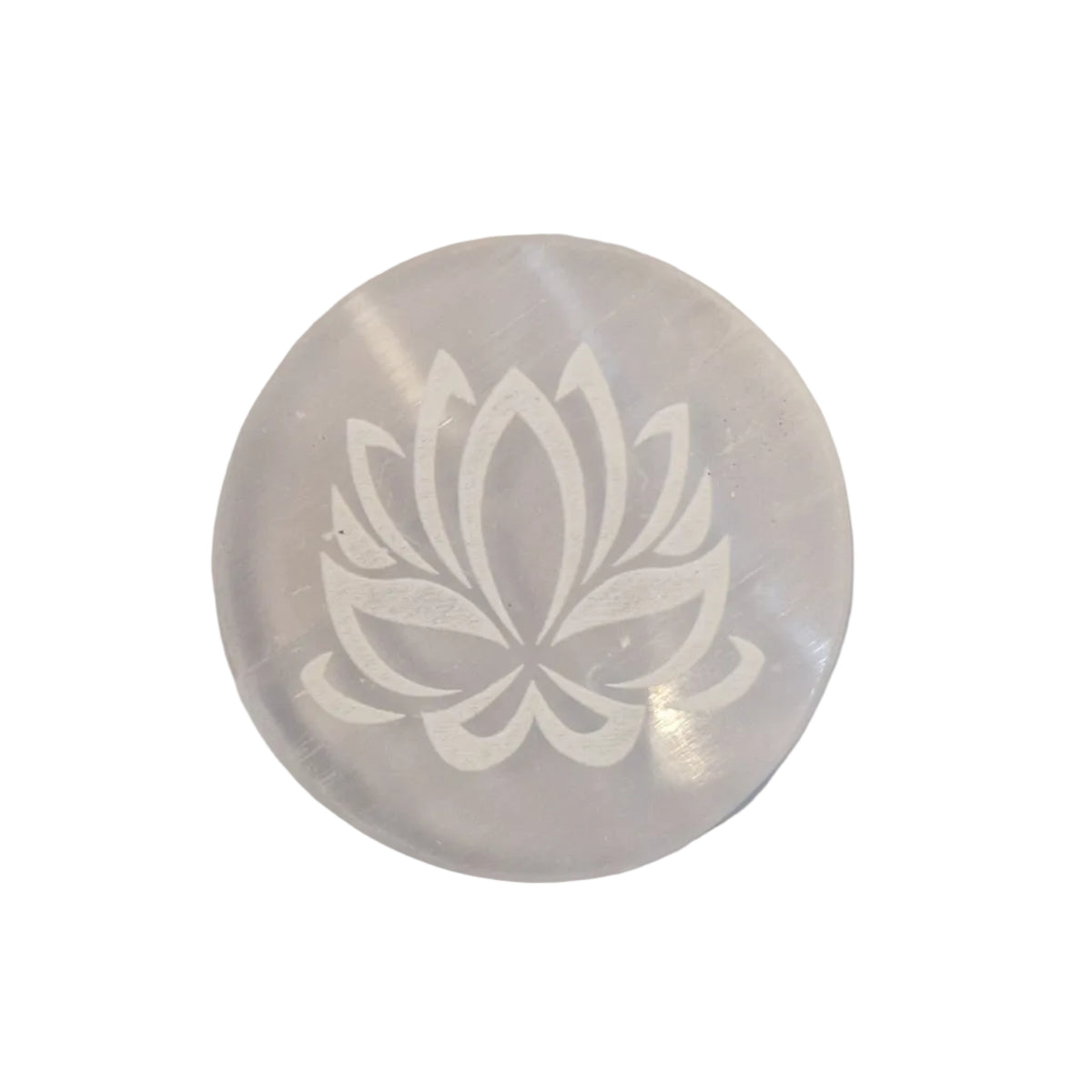 Selenite Plate - Lotus