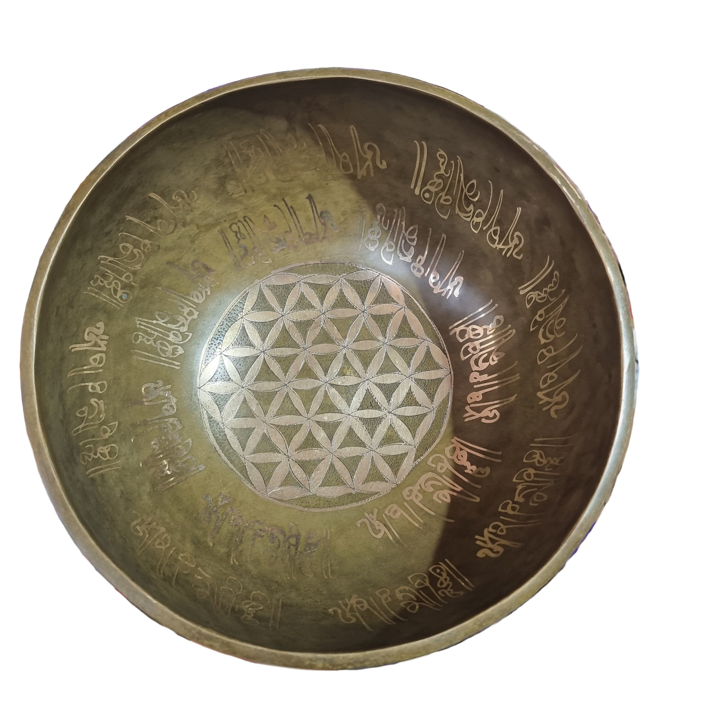 Engraved Flower of Life Singing Bowl (20cm)
