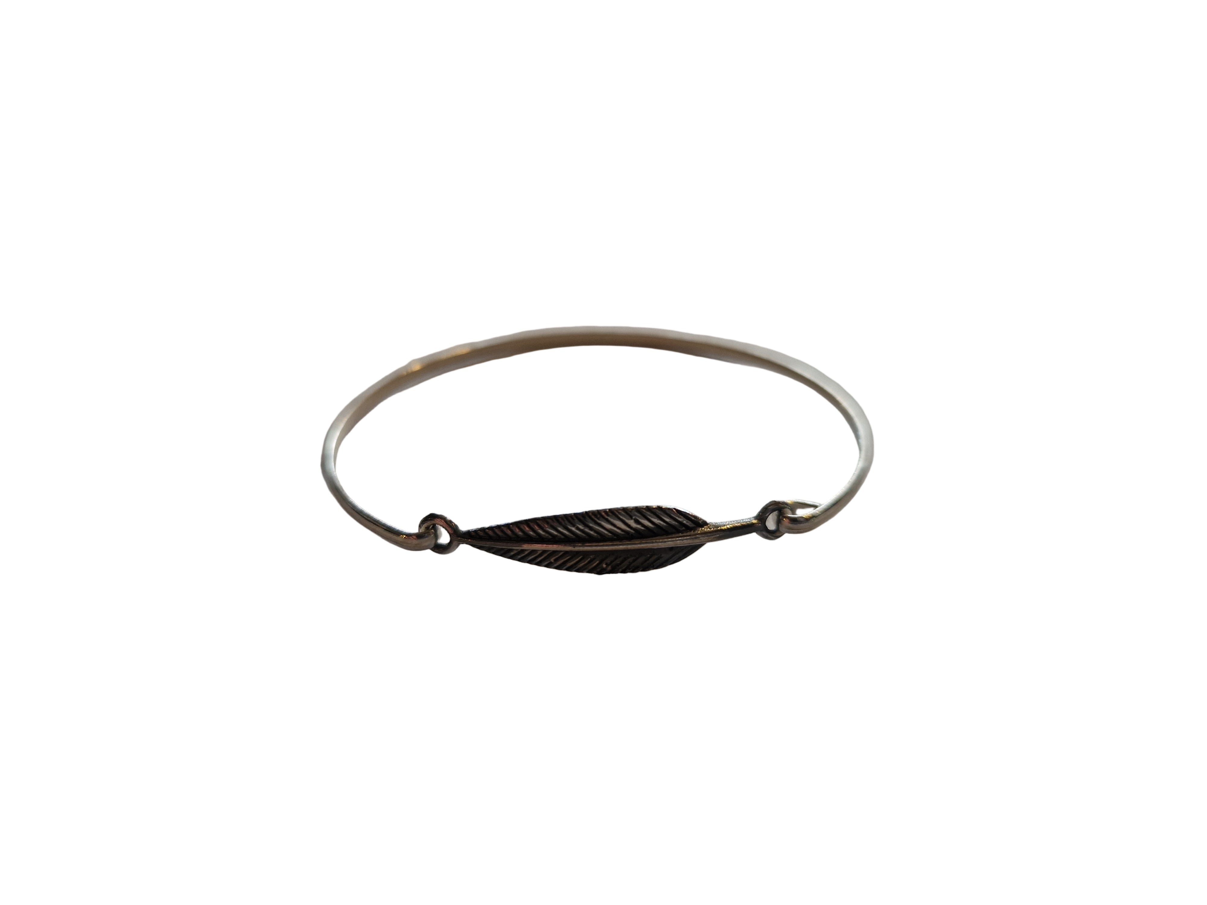 Silver Leaf Cuff Bracelet