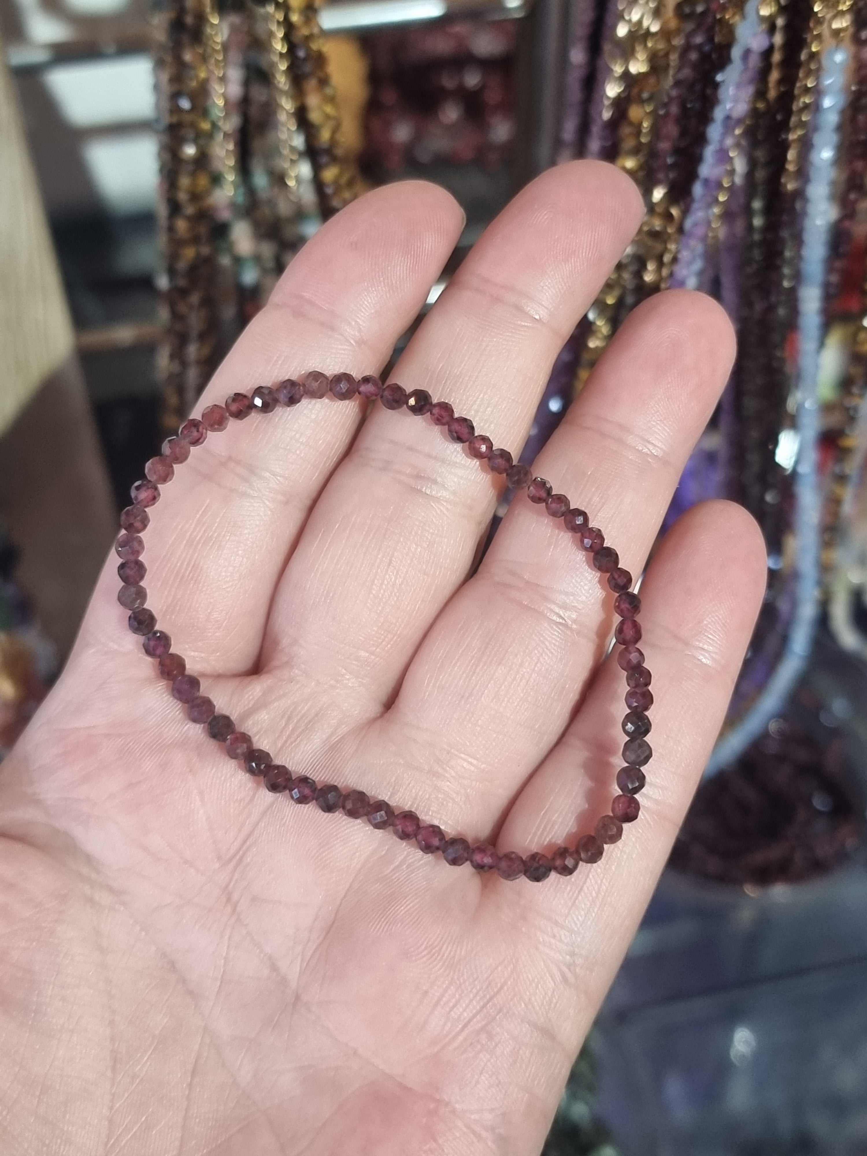 Garnet Faceted Bracelet