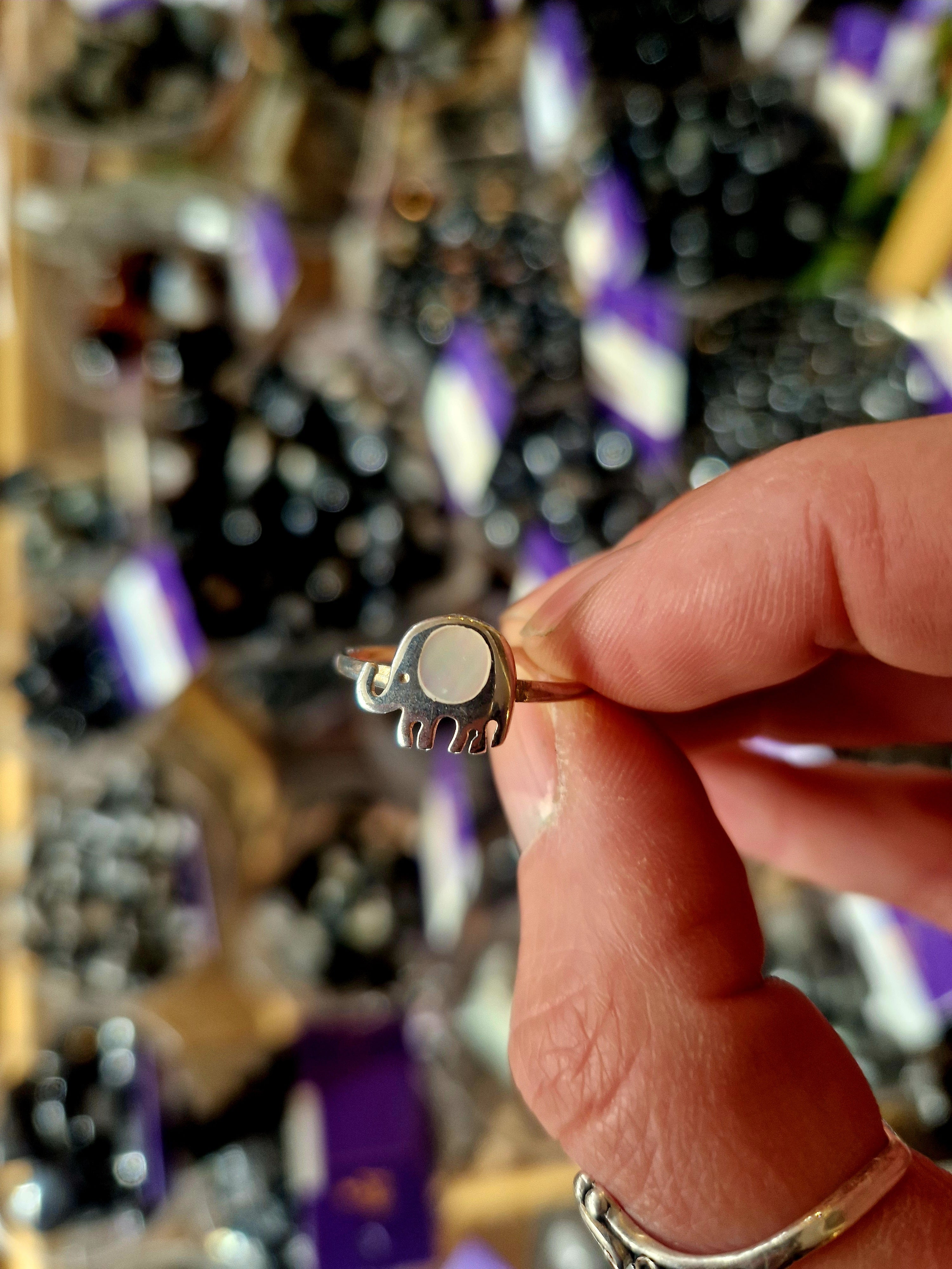 Mother of Pearl Silver Ring