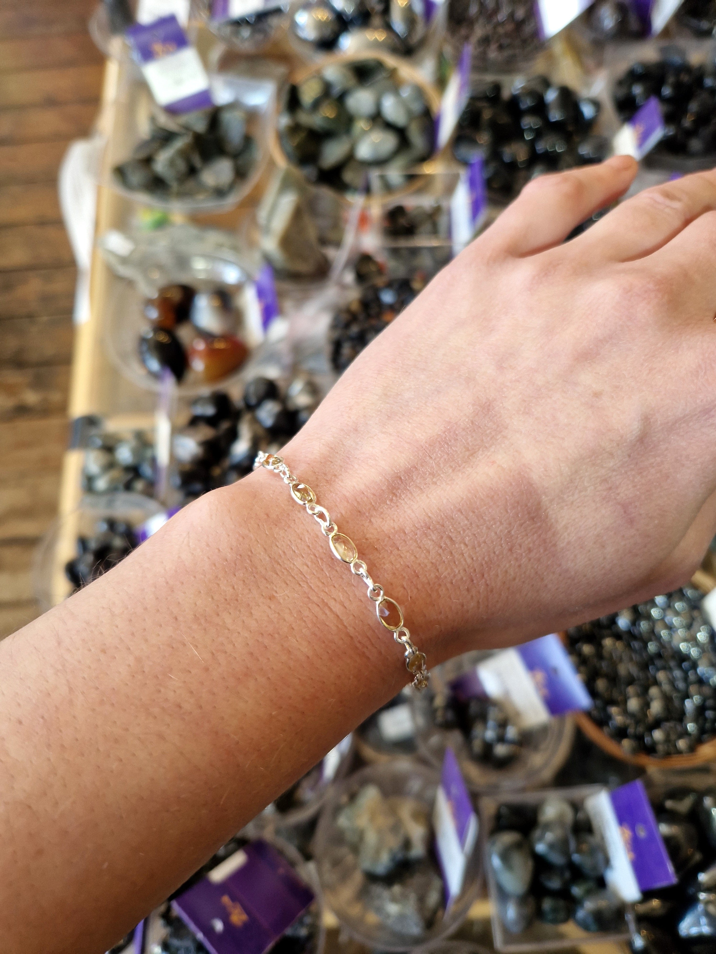 Citrine Silver Bracelet