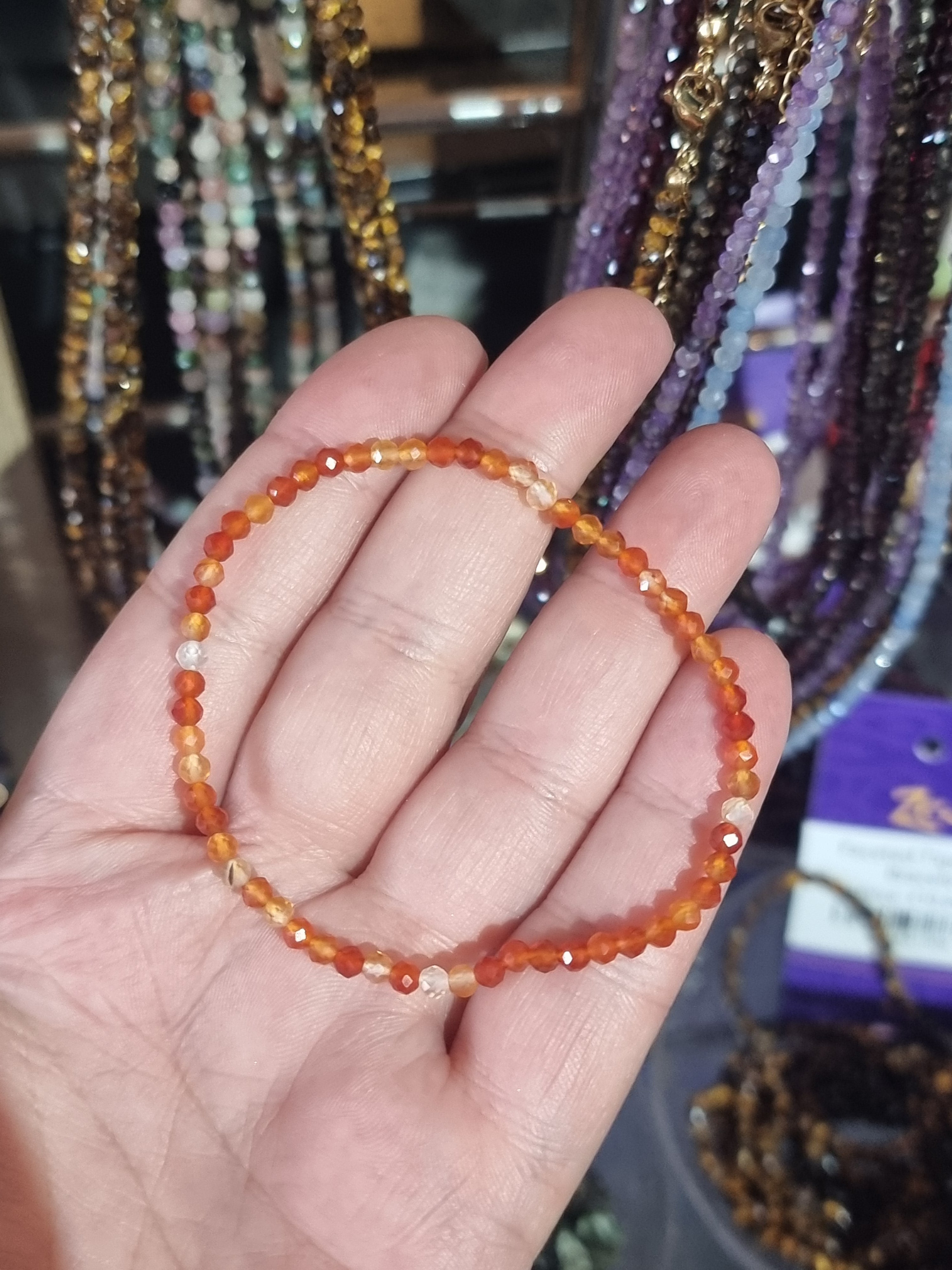 Carnelian Faceted Bracelet