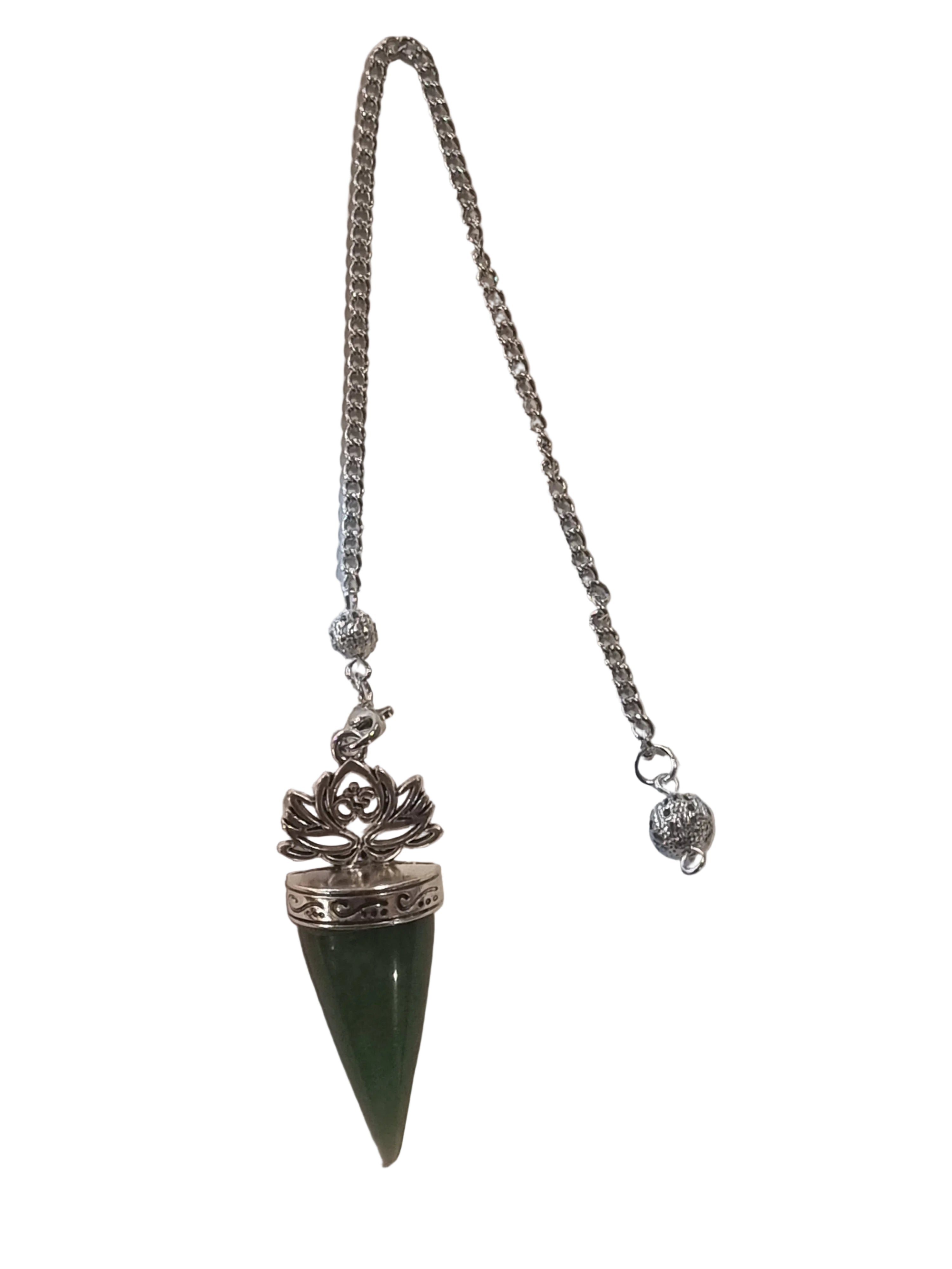 Green Aventurine Lotus Pendulum