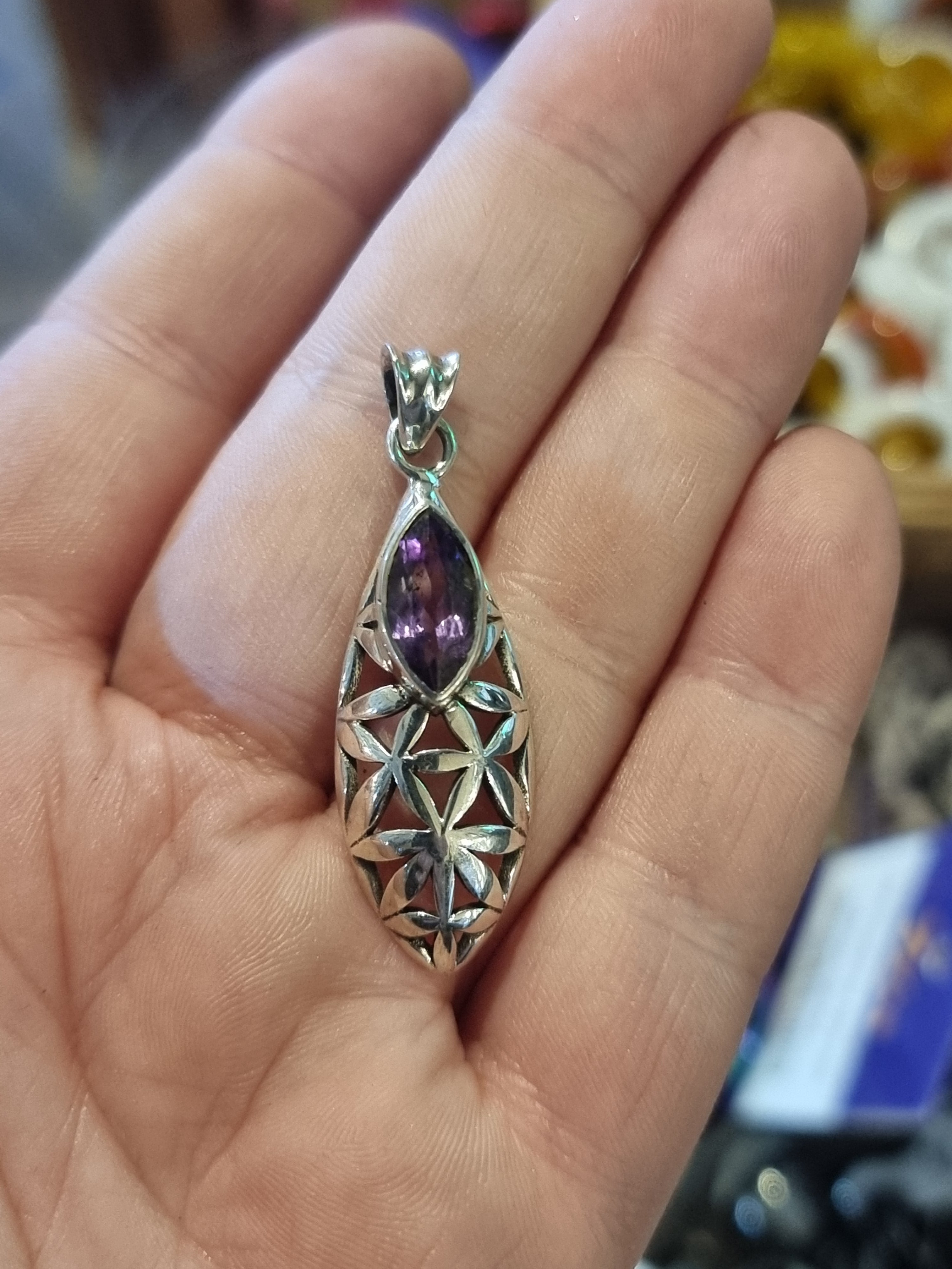 Amethyst Silver Necklace