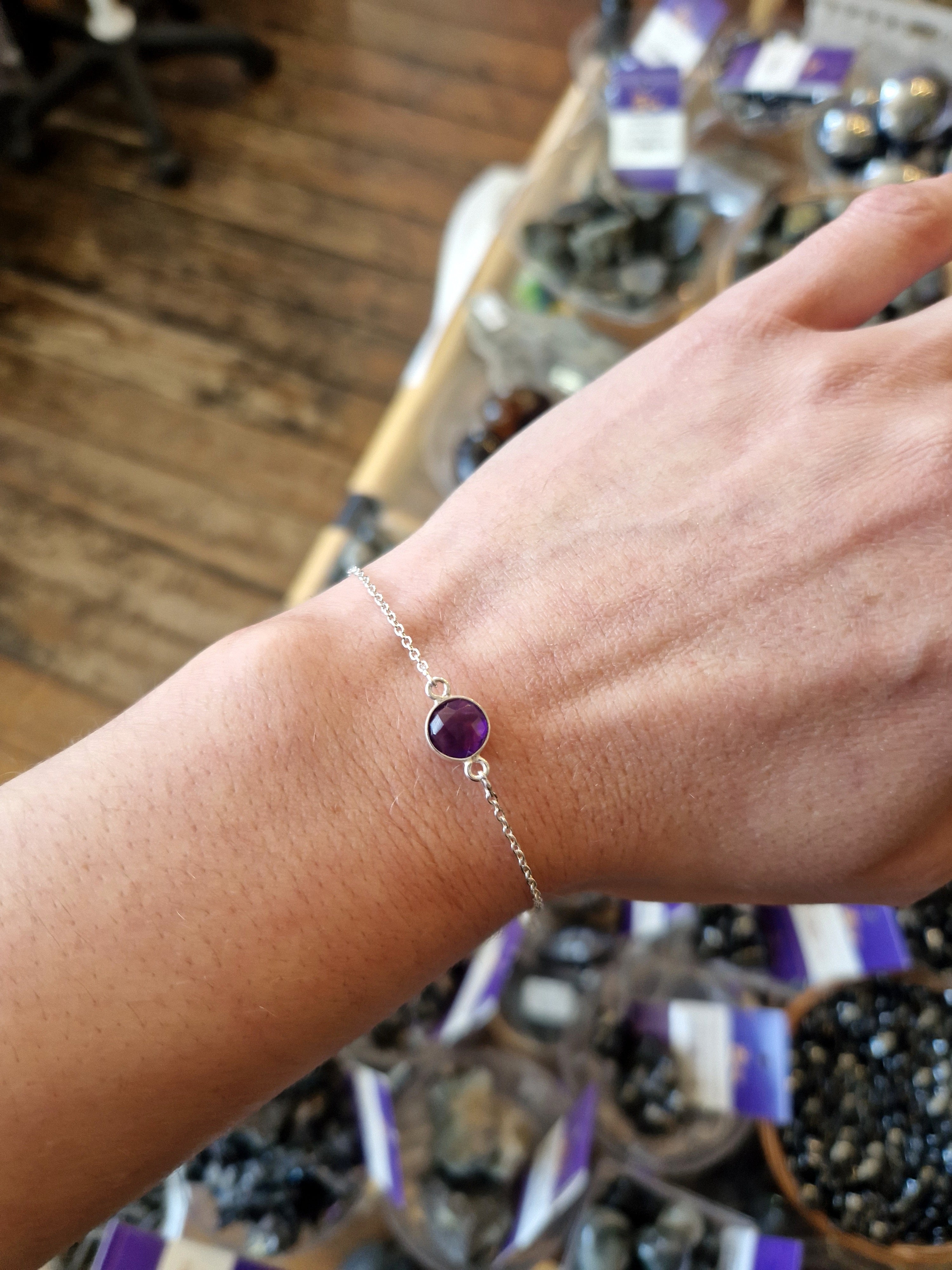 Amethyst Silver Bracelet
