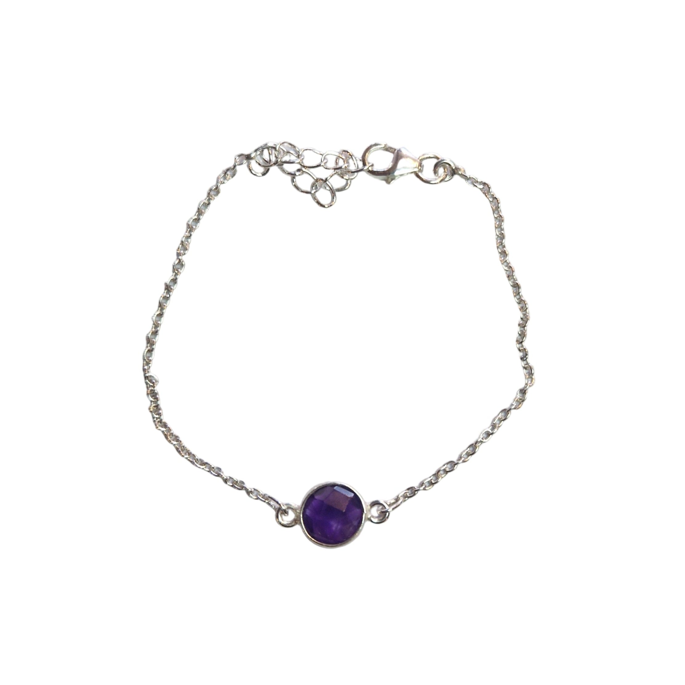 Amethyst Silver Bracelet