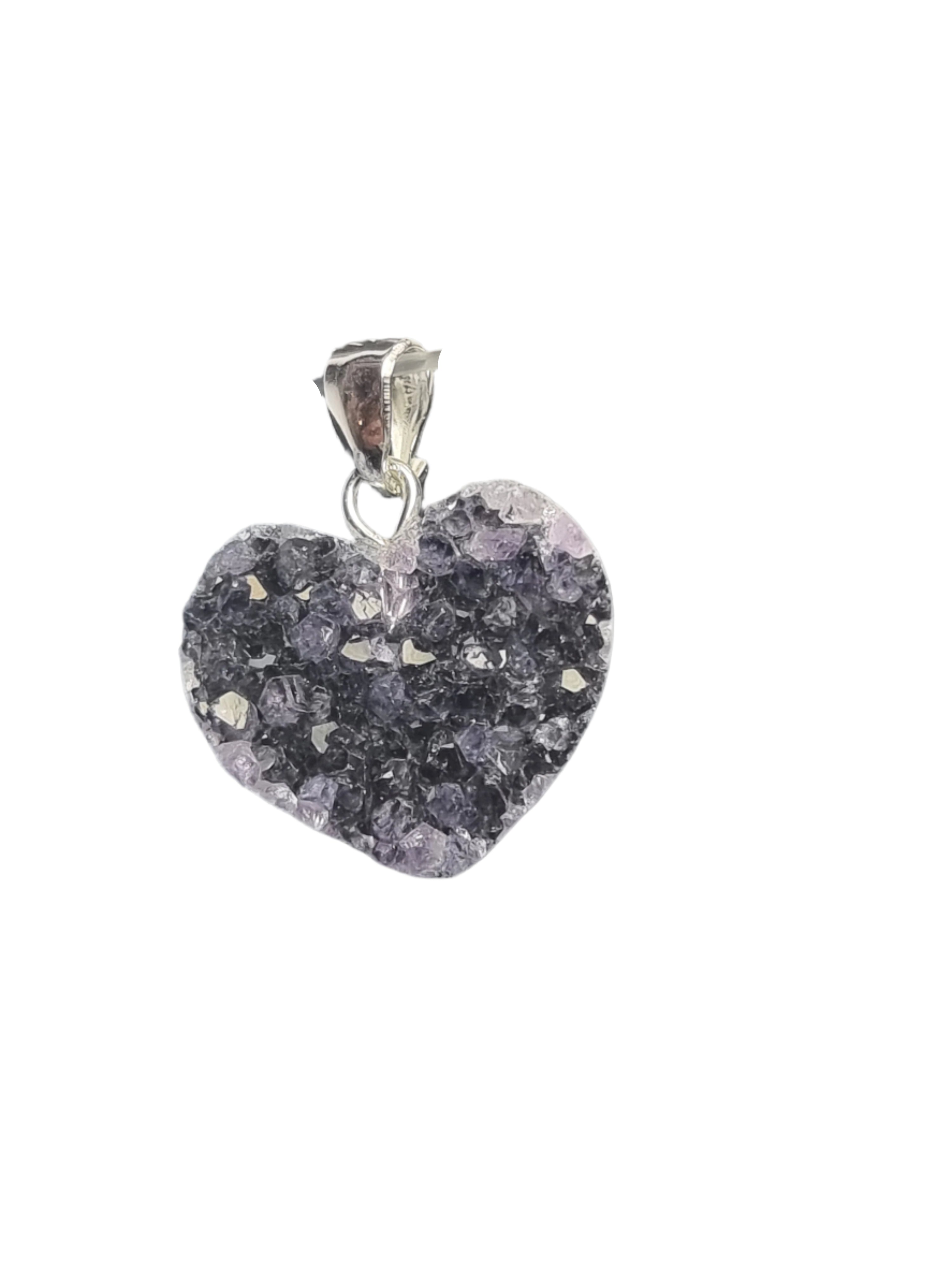Aura Amethyst Heart Pendant