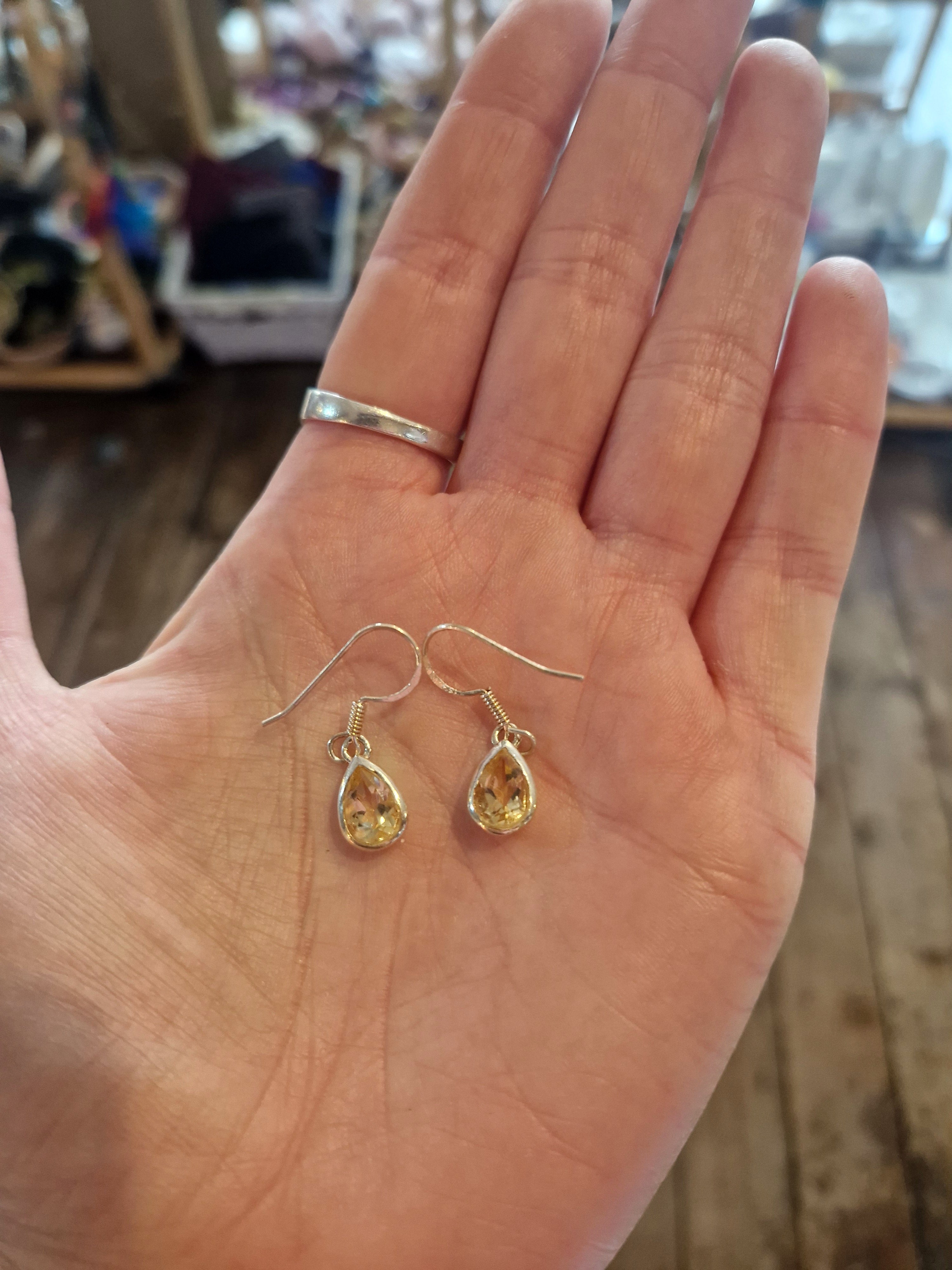 Citrine Silver Earrings