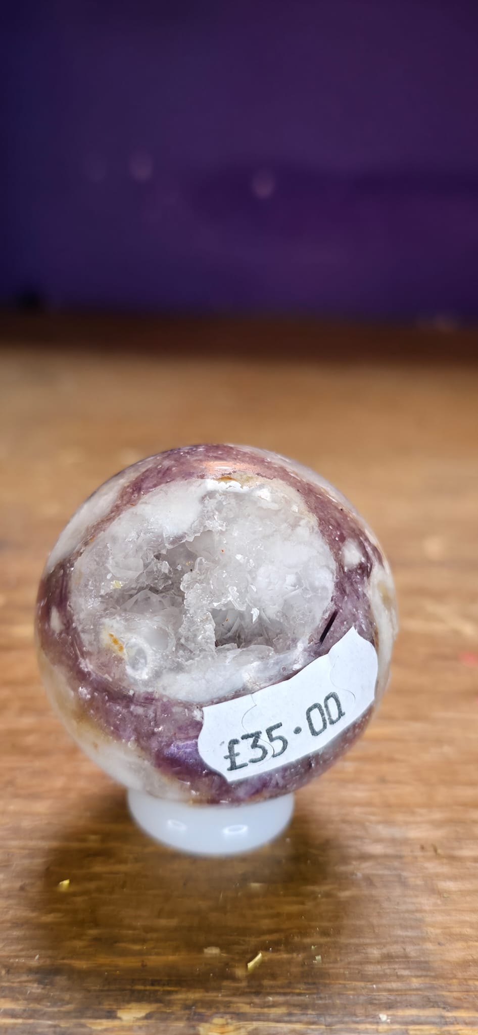 Druzy Lepidolite Sphere (132g)