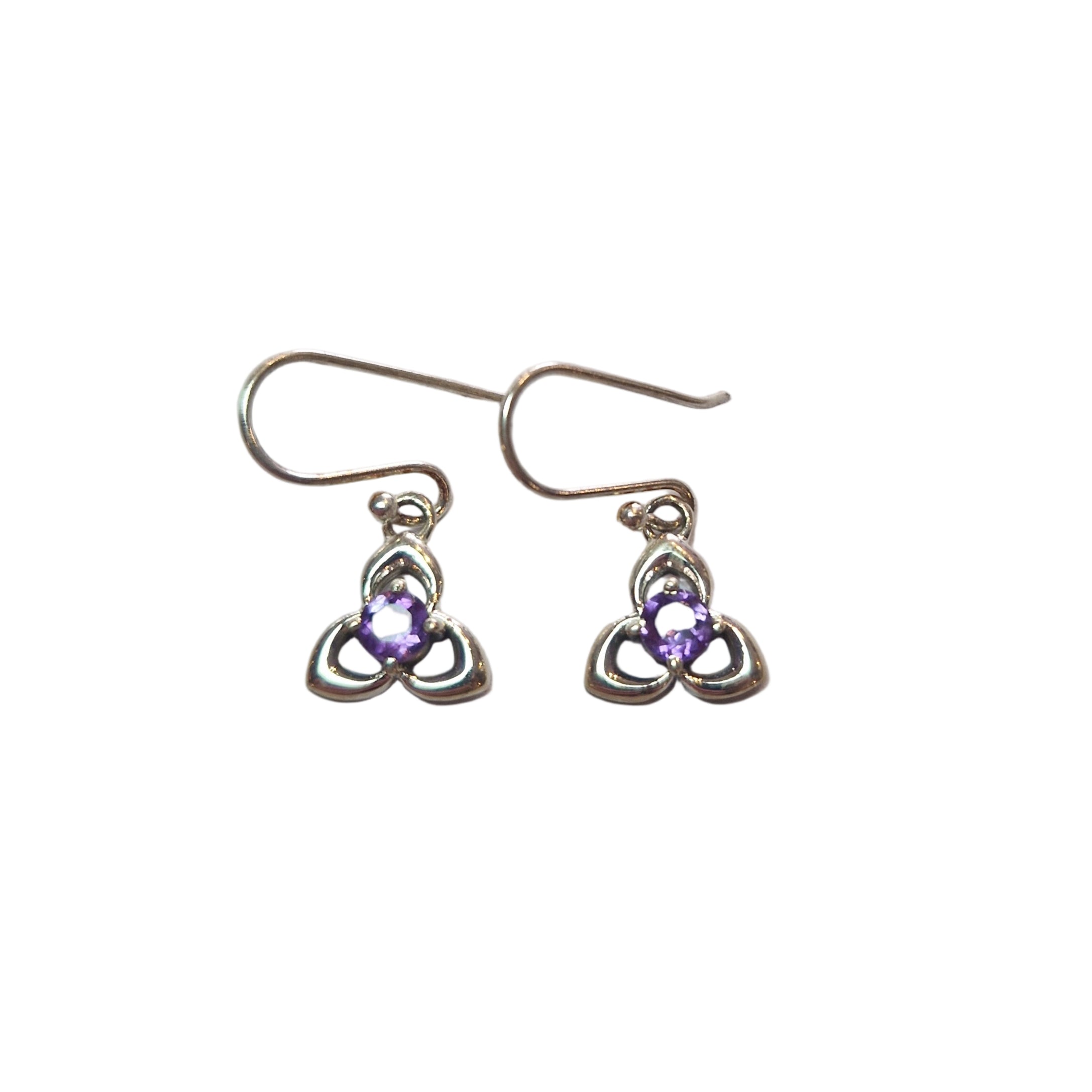 Amethyst Silver Earrings