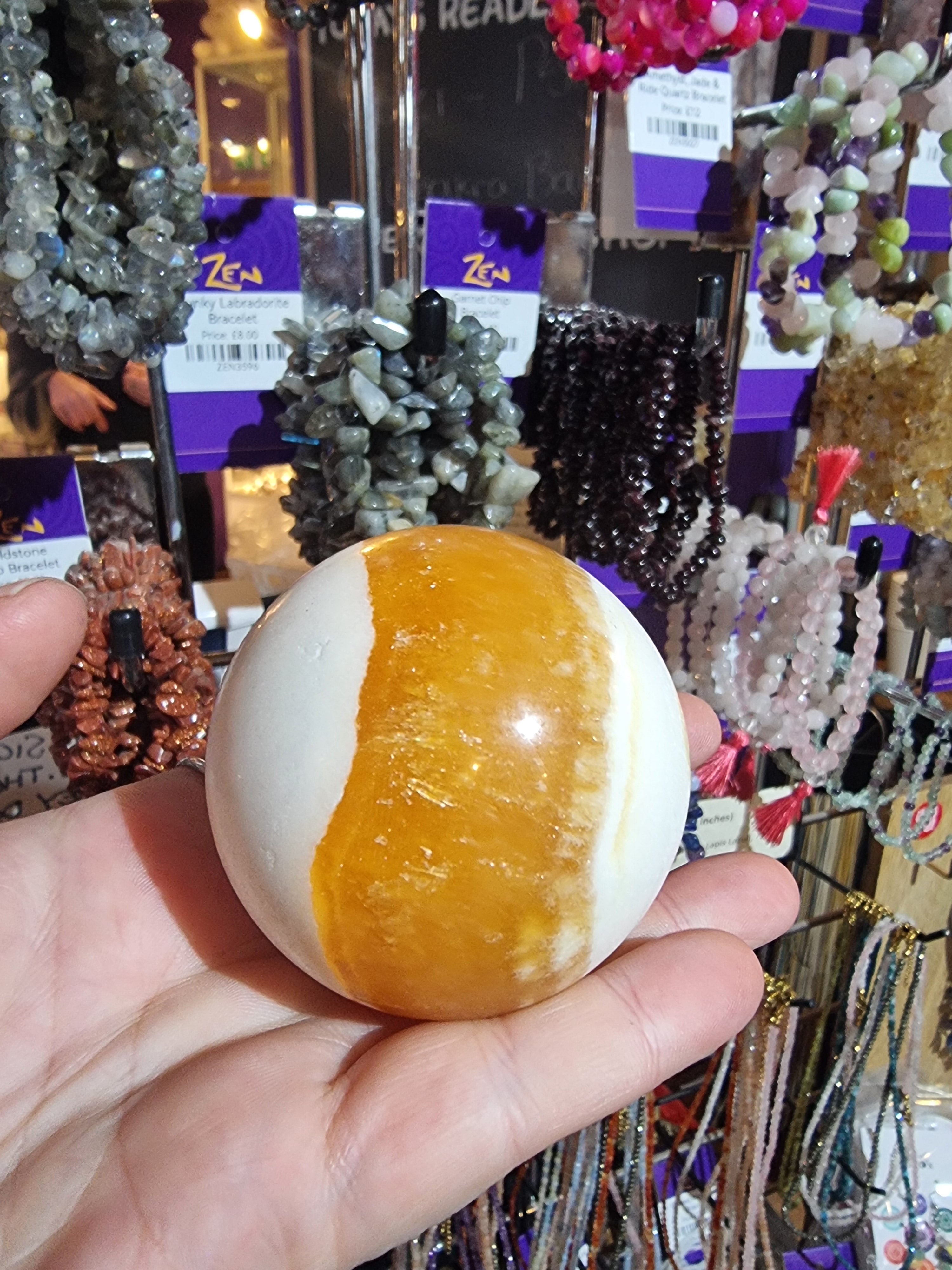 Orange Calcite Sphere