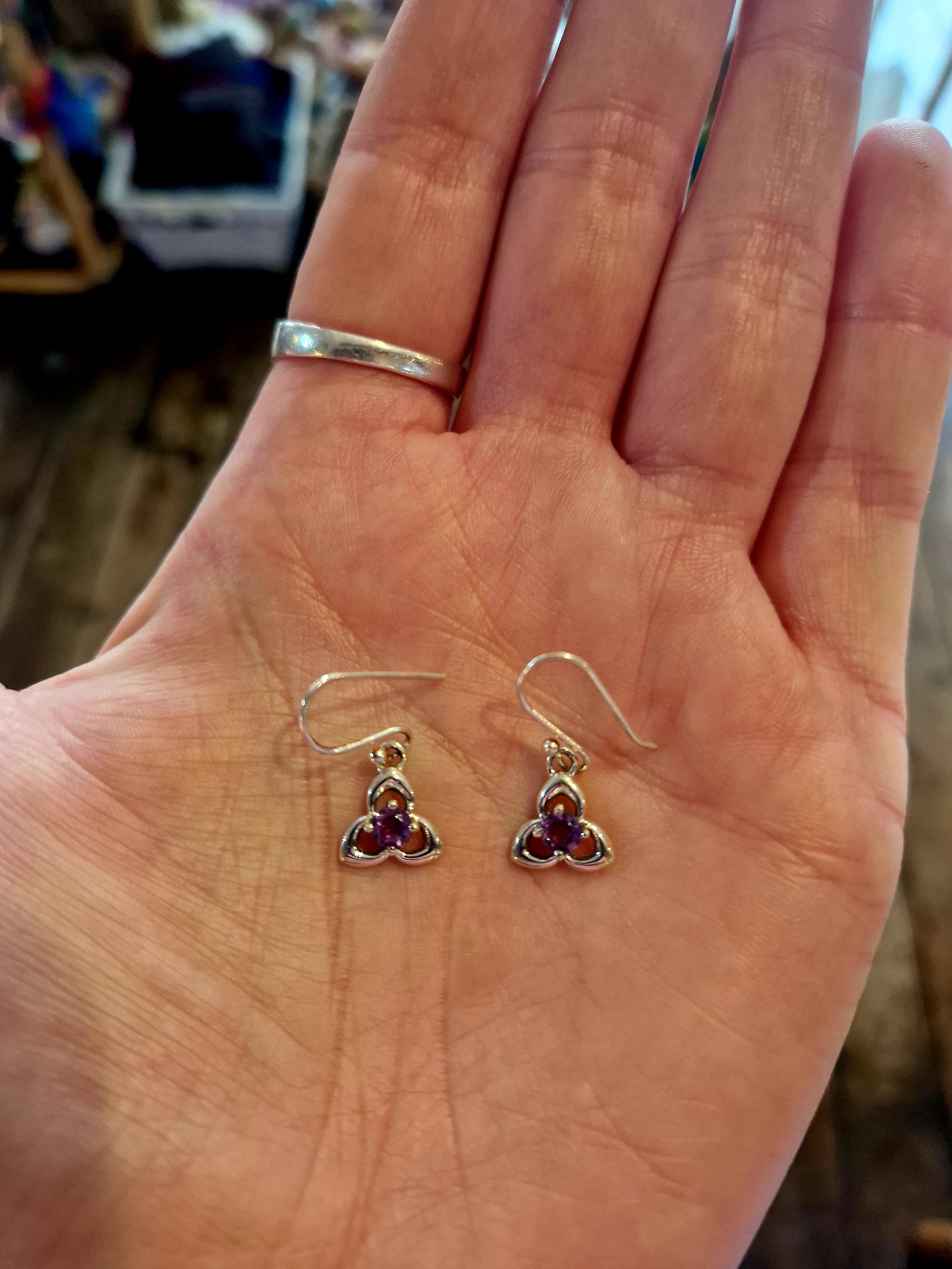 Amethyst Silver Earrings