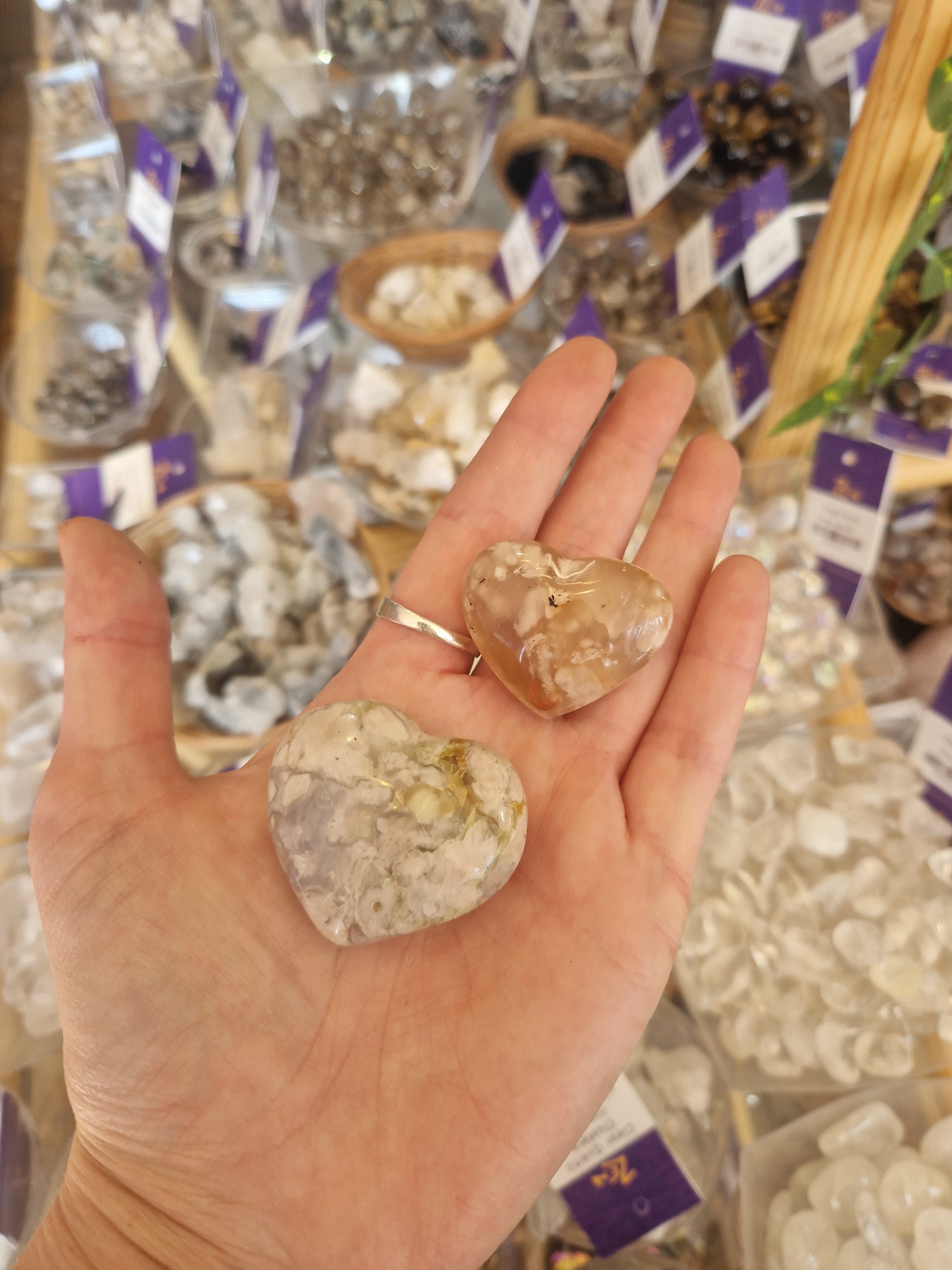 Flower Agate Heart