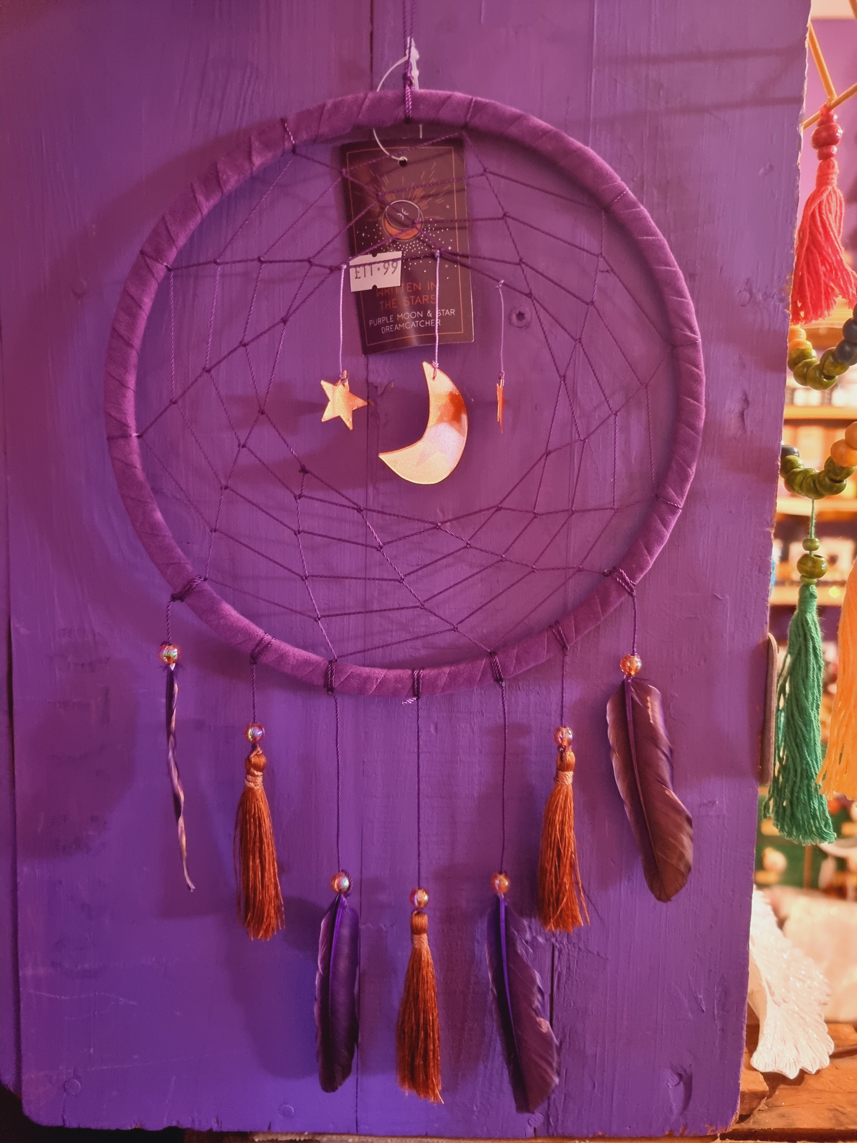 Purple Moon & Star Dreamcatcher