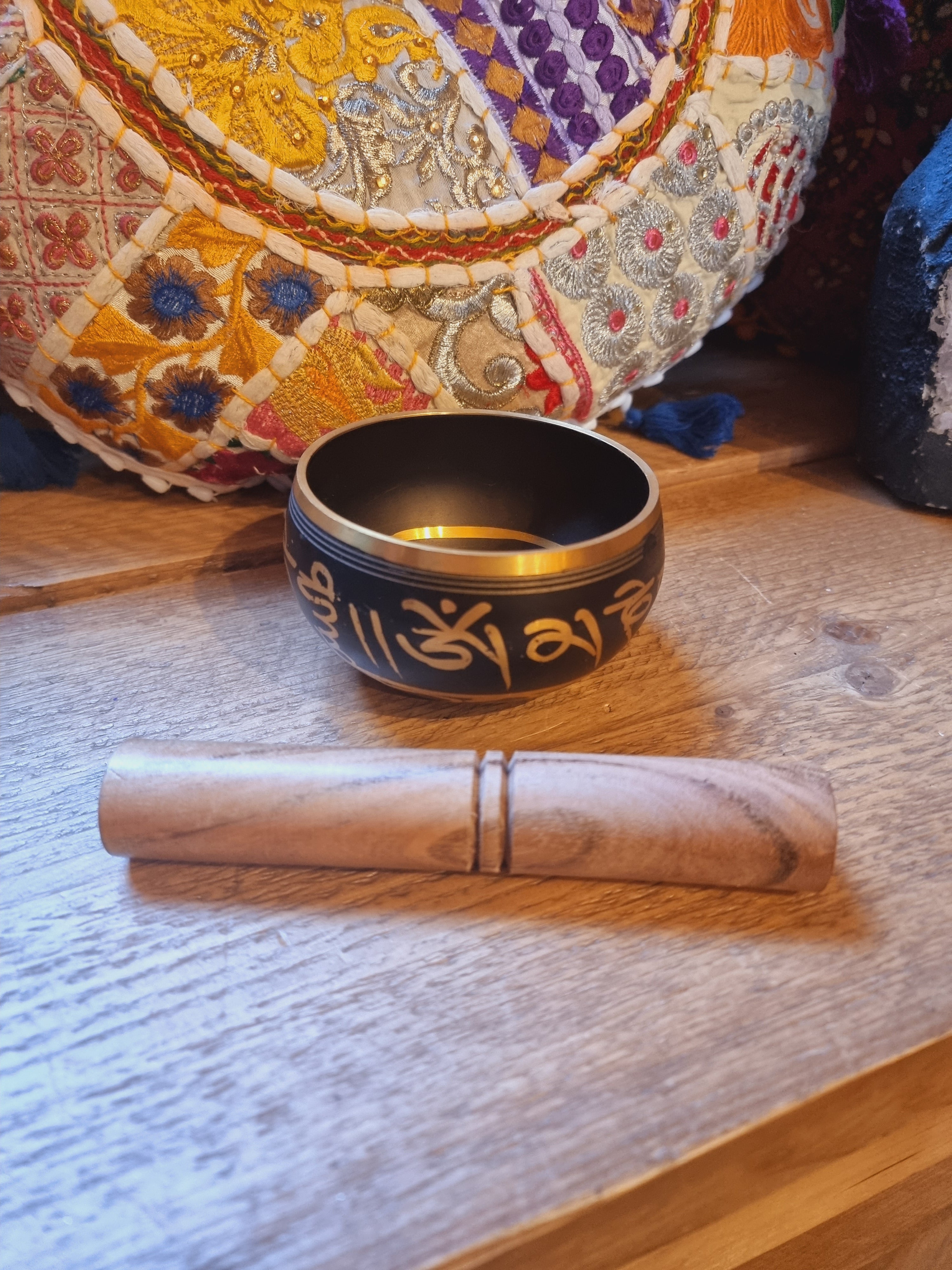 Black Sanskrit Singing Bowls