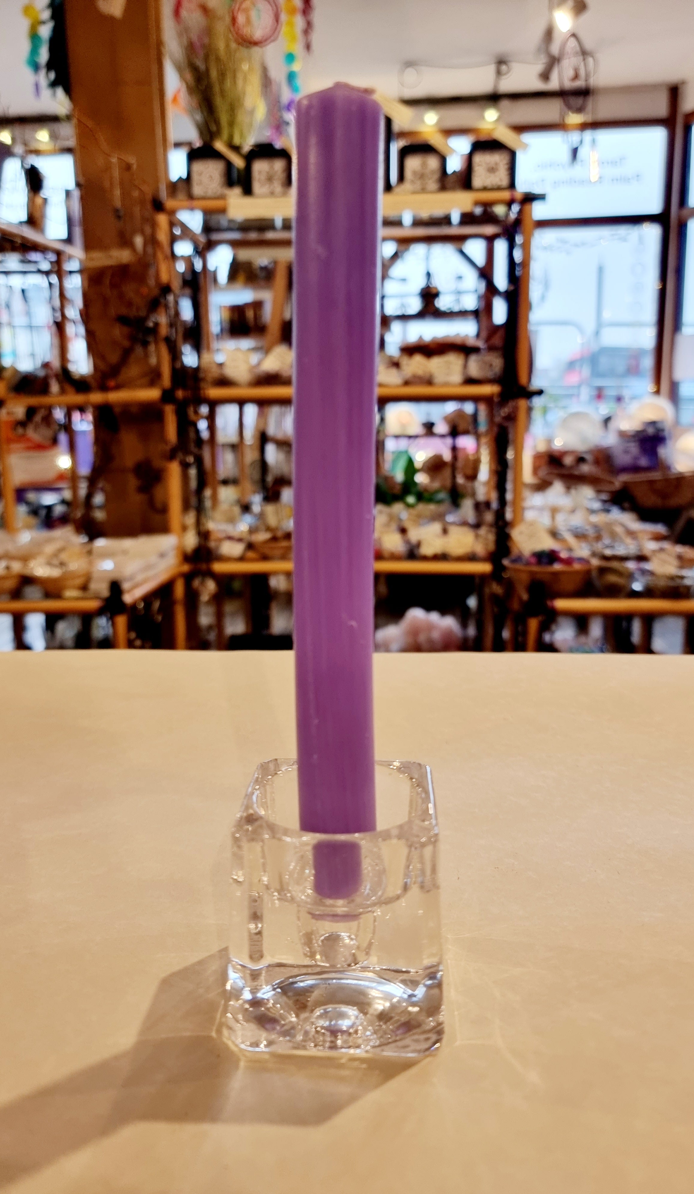 Purple Rustic Candle