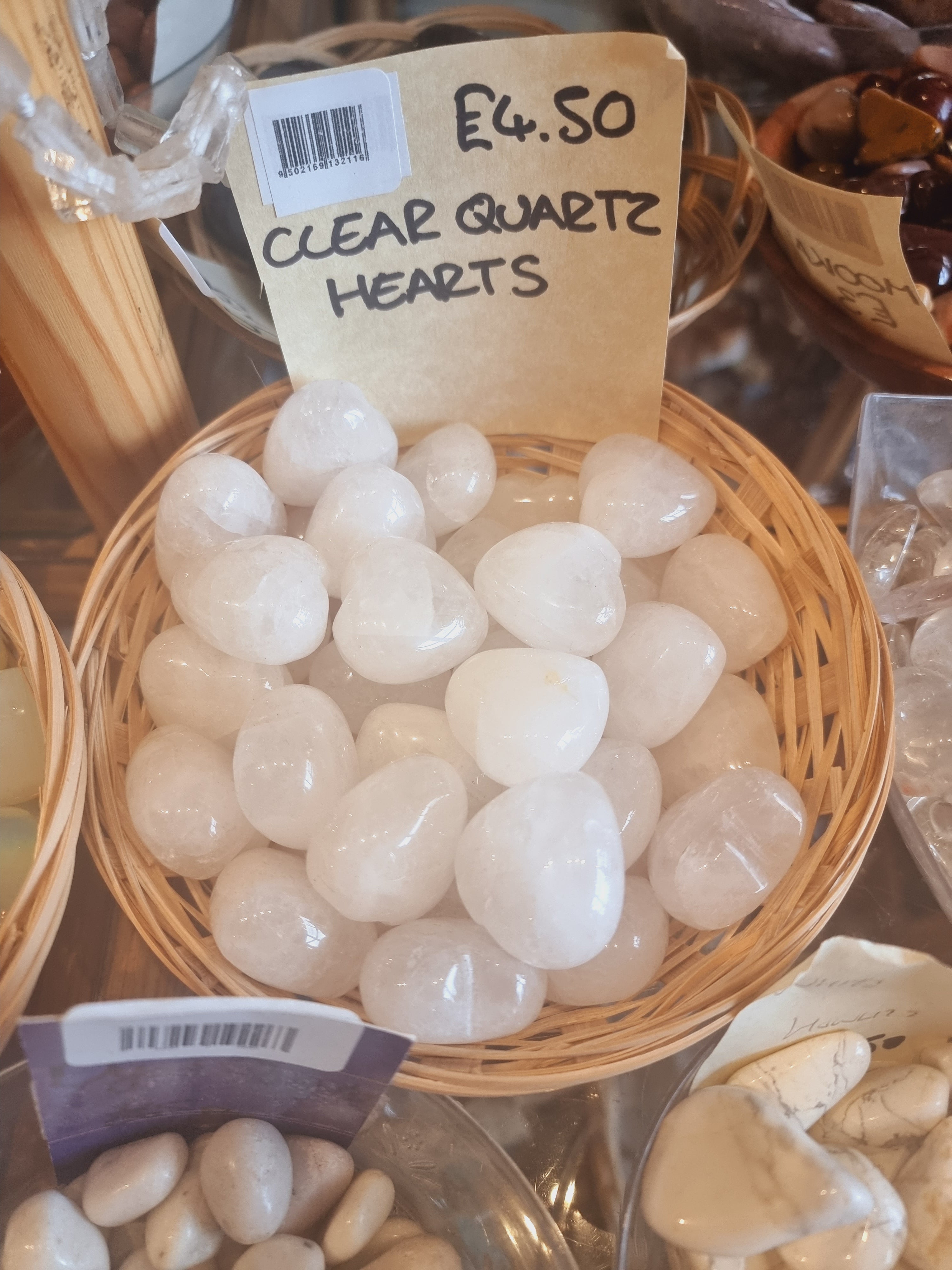 Clear Quartz Hearts (Small)