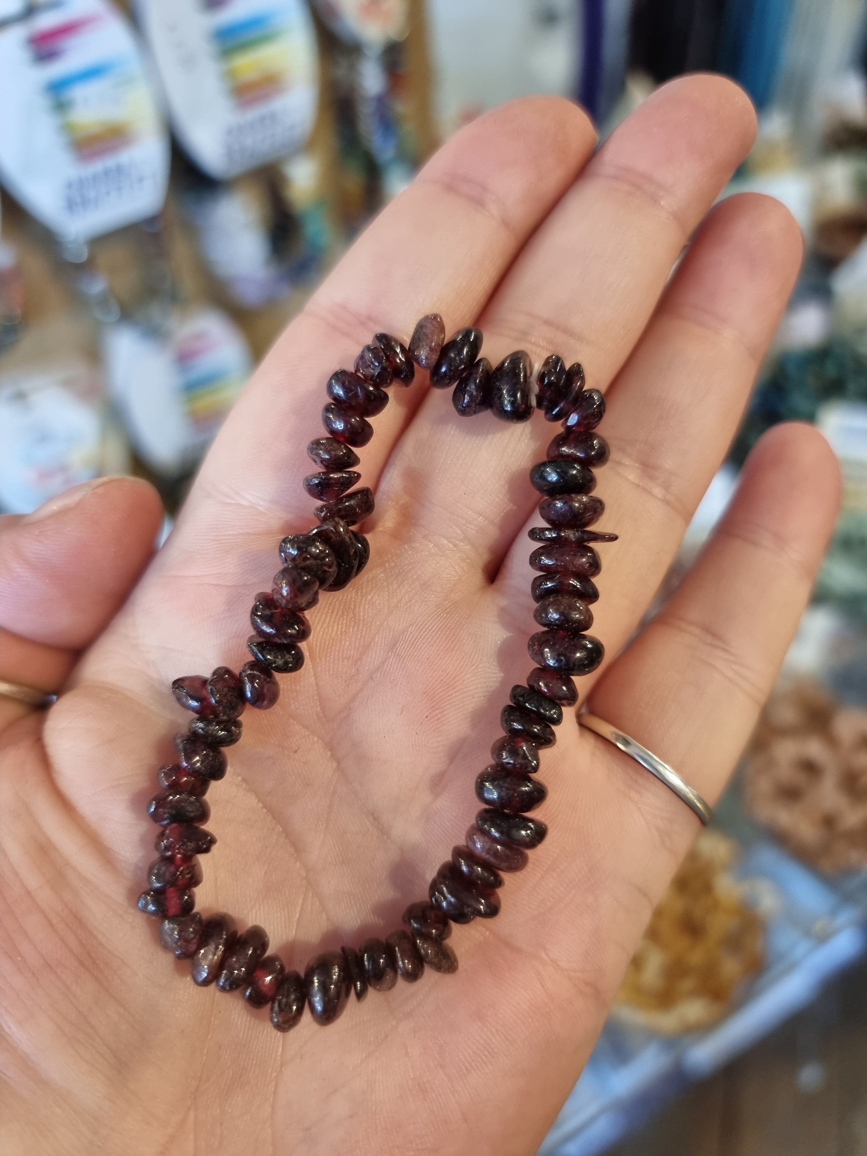 Garnet store chip bracelet