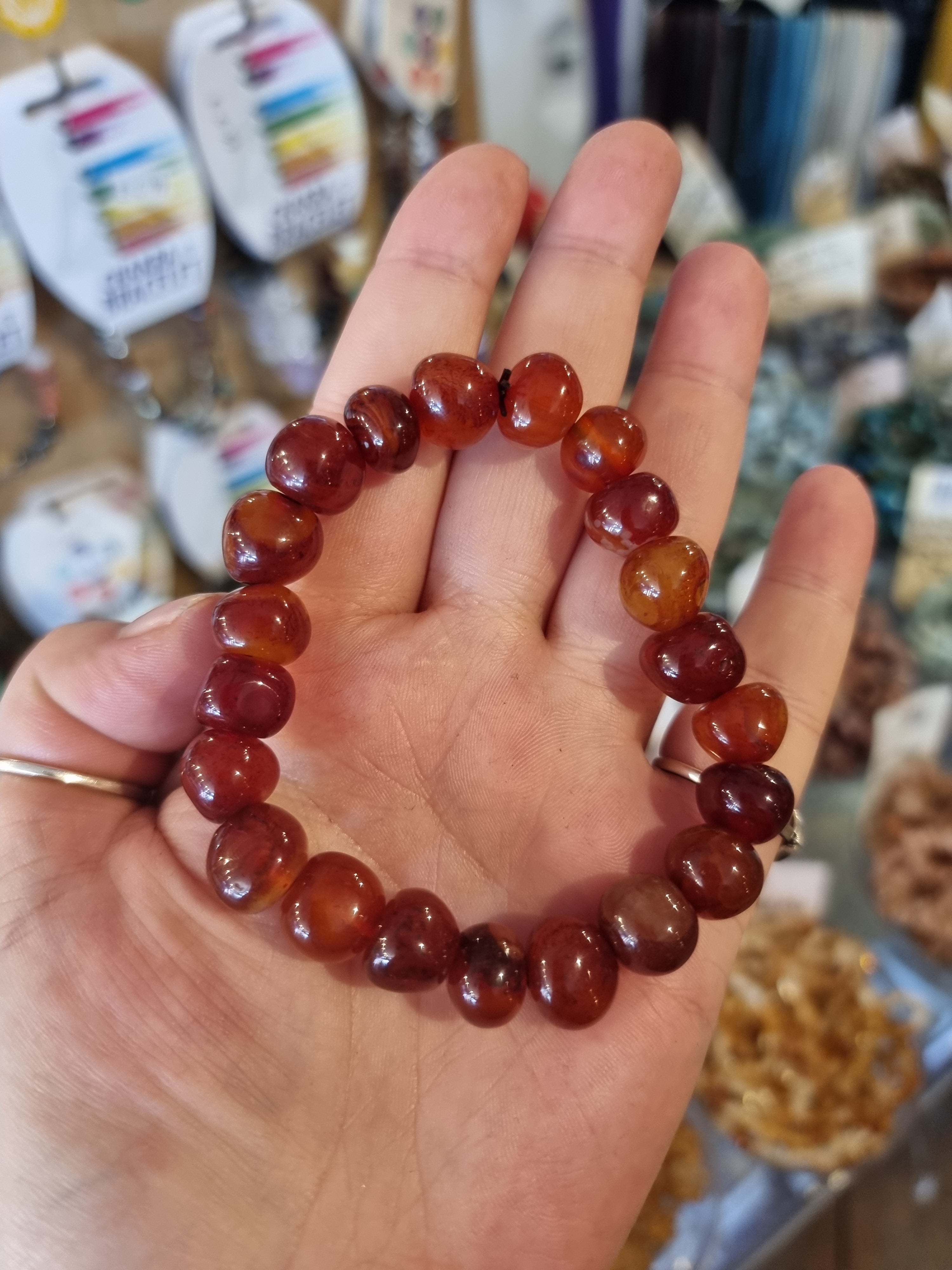 Carnelian Large Beaded Bracelets