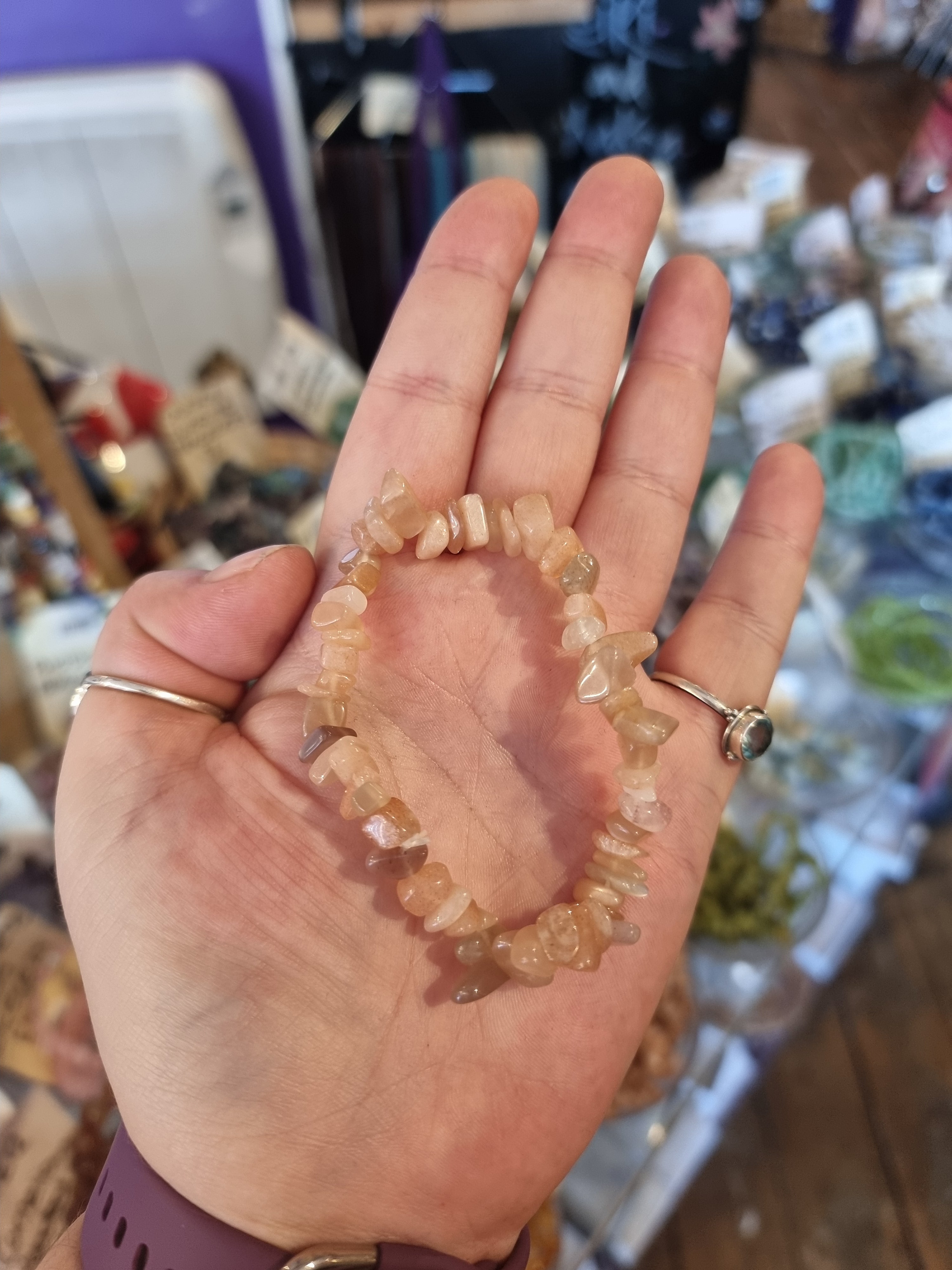 Sunstone Chip Bracelet