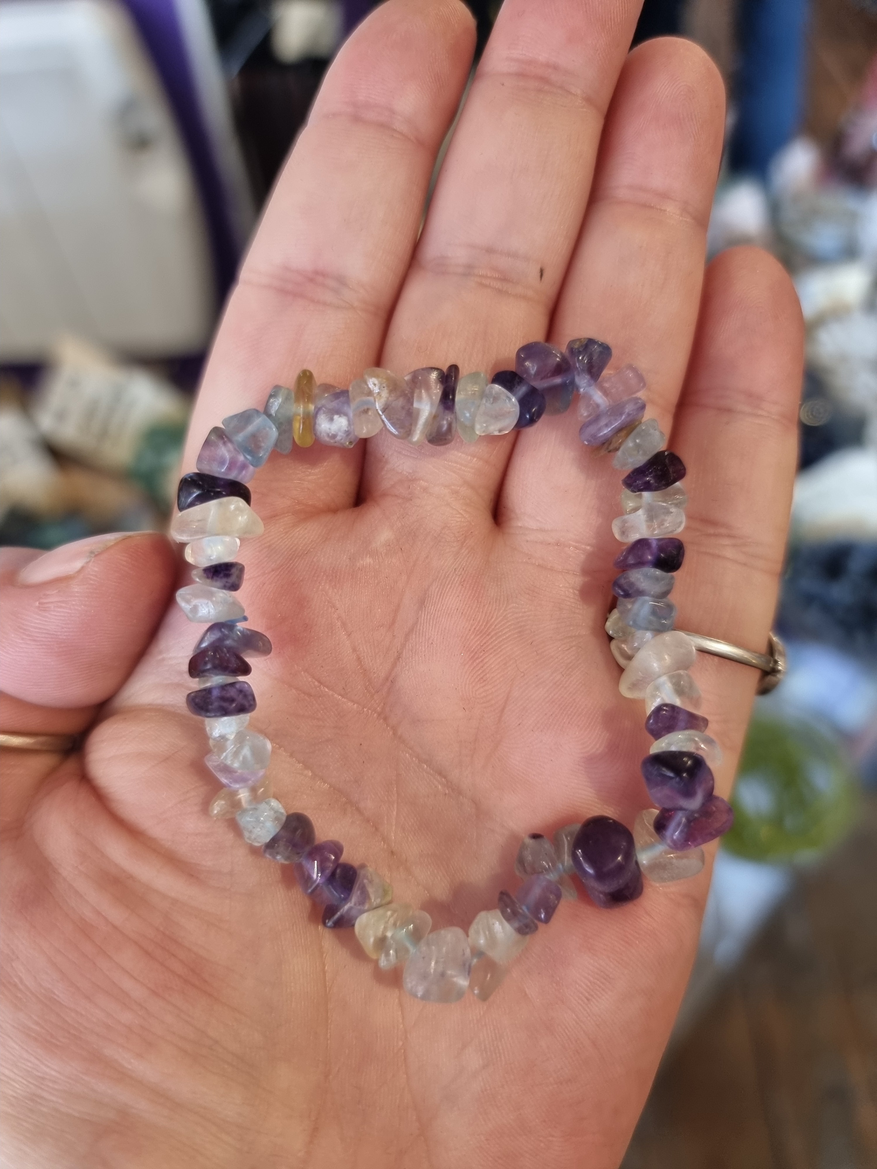 Fluorite shop chip bracelet