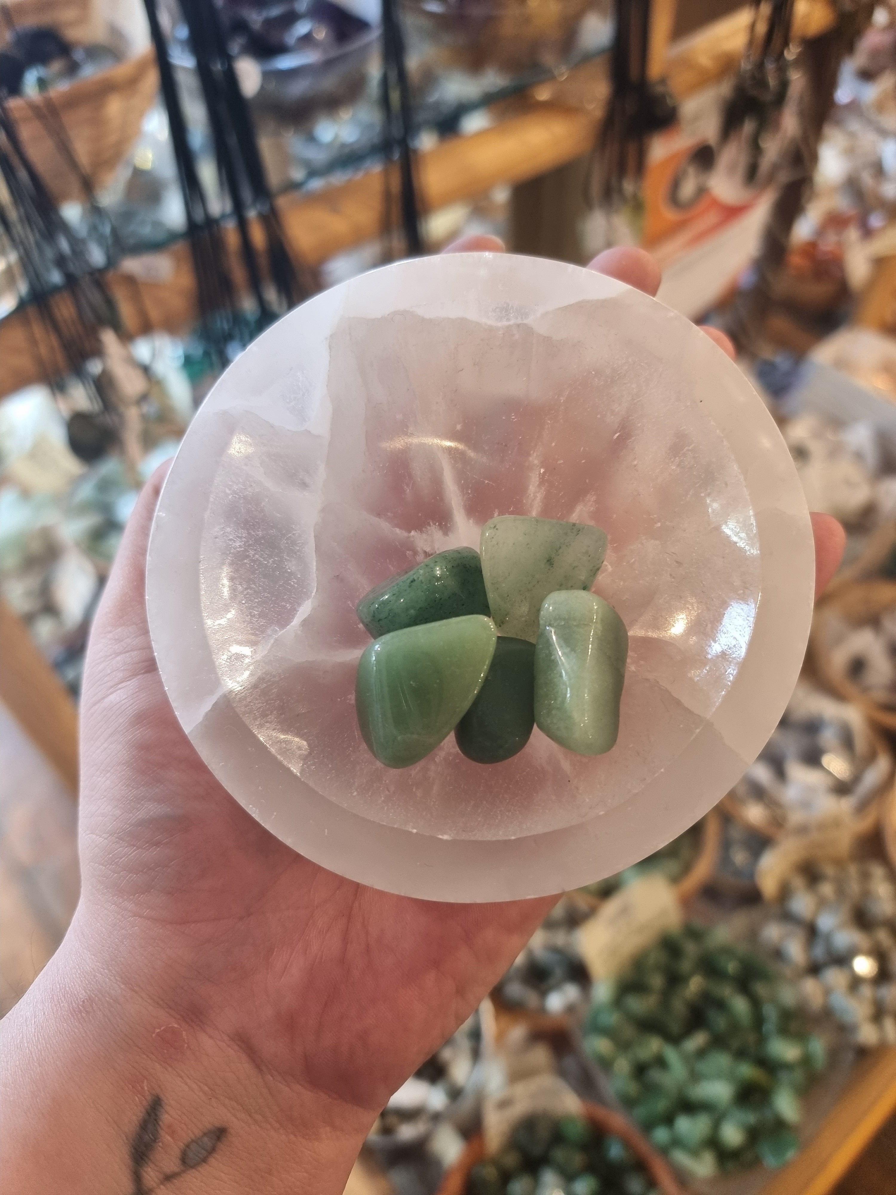 Selenite Round Bowl