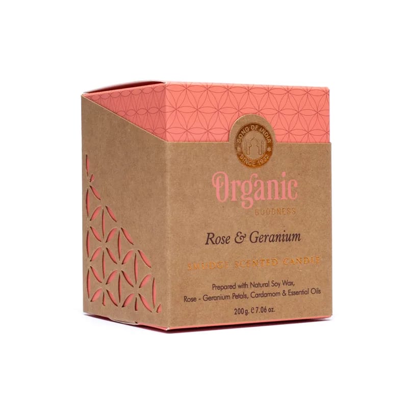 Organic Rose & Geranium Candle